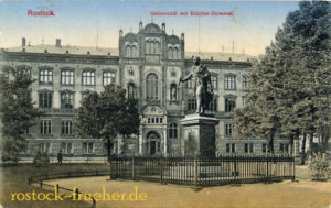 Universität. Koloriert. 1917 gelaufen